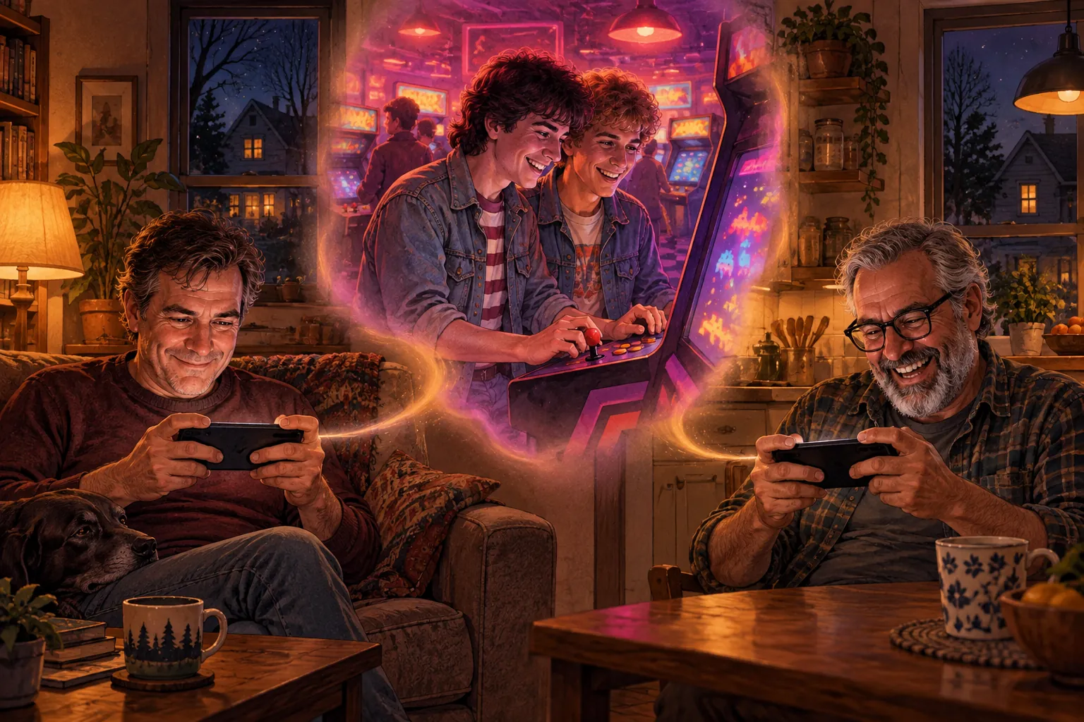 Dos amigos de toda la vida juegan a dobles desde sus casas y recuerdan cuando compartían los mandos de la misma máquina