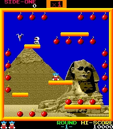 Bomb Jack gameplay screen