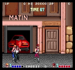 Double Dragon gameplay screen