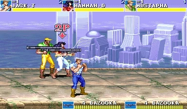 Cadillacs and Dinosaurs gameplay screen