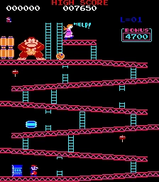 Donkey Kong gameplay screen