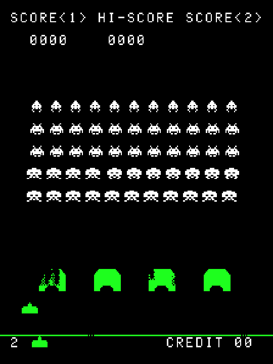 Space Invaders gameplay screen