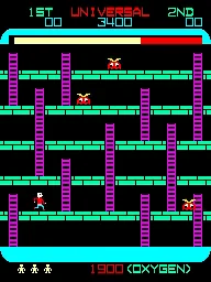 Space Panic gameplay screen