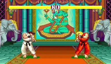 Street Fighter II gameplay screen