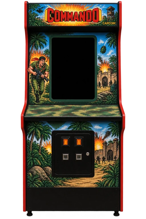 Commando arcade cabinet in the UsuArcade arcade