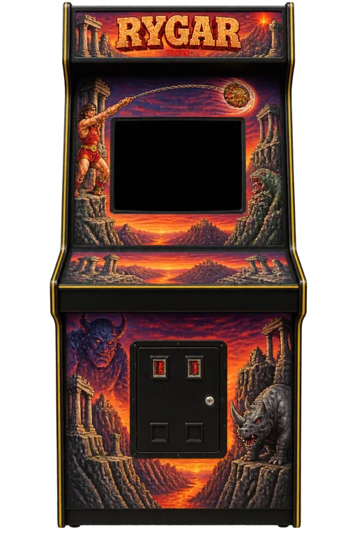 Rygar arcade cabinet in the UsuArcade arcade