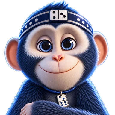 Mascota azul de UsuDominó